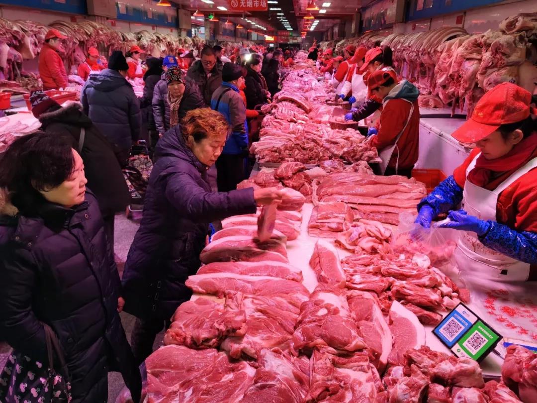 猪肉买卖菜市场