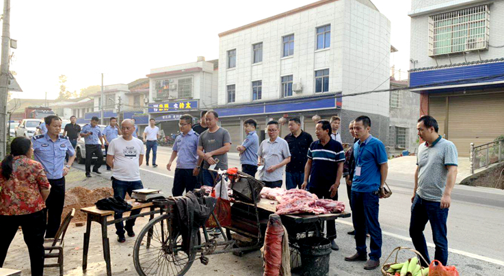 保障舌尖上的安全，湘乡整顿规范生猪肉品市场