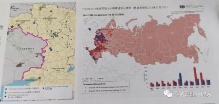 2007至2018年俄罗斯ASF病毒爆发示意图