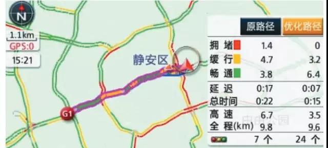 图3 手机道路导航图