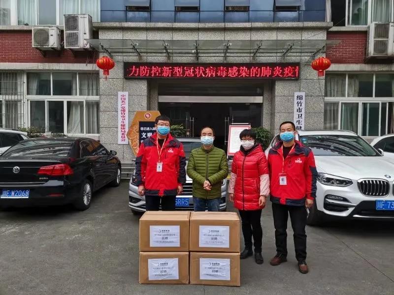 德康向乡镇府、防控卡点捐赠近1万元物资