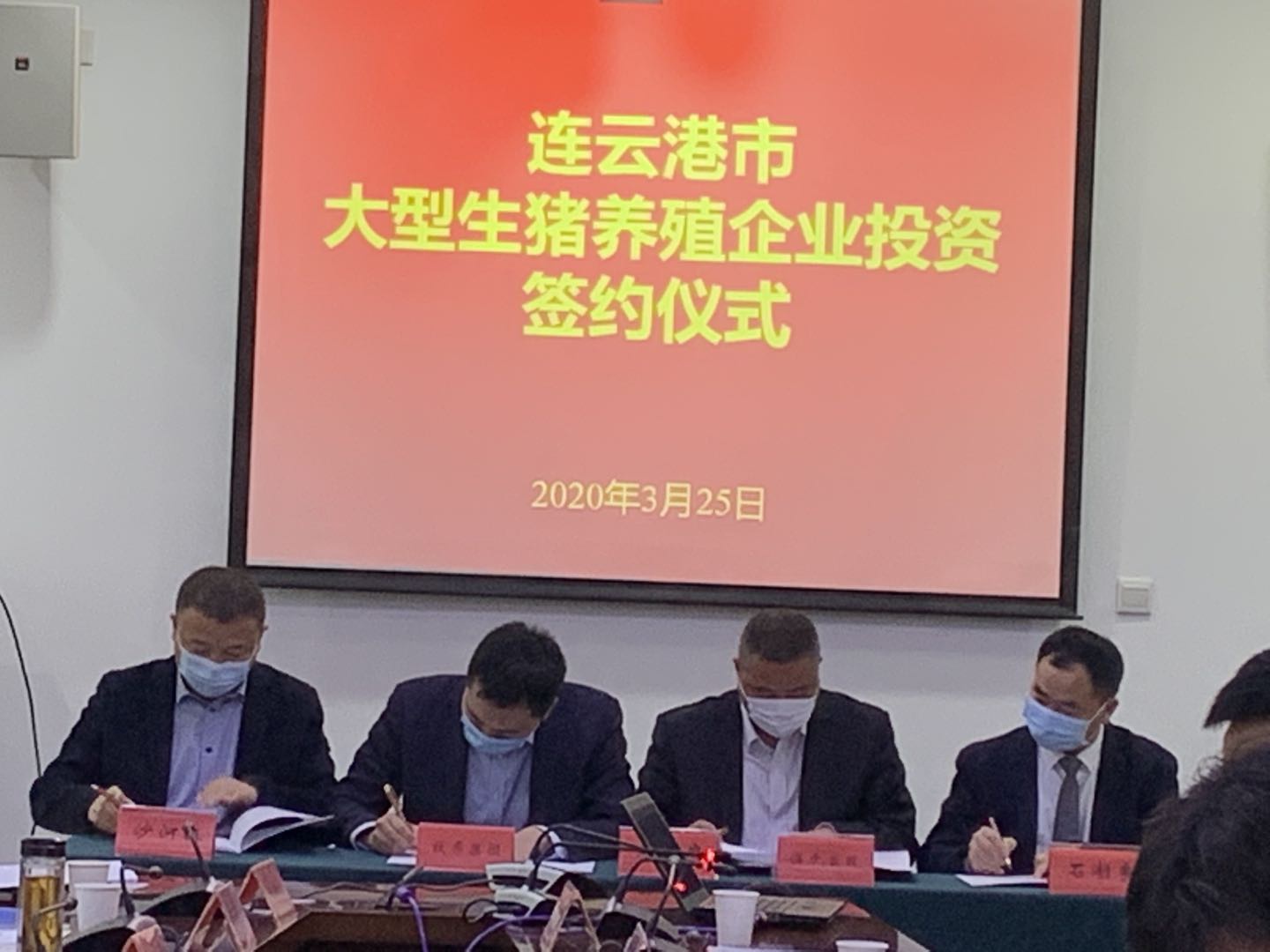 连云港市举办大型生猪养殖企业投资签约仪式