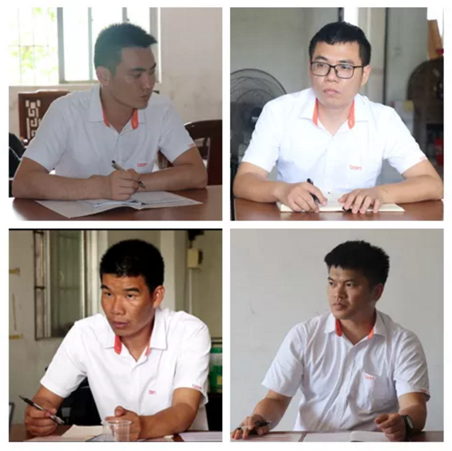 阳江营四名成员，分别为陈军（左上） 　　李辉（右上），陈英华（左下），蒙锦泰（右下）