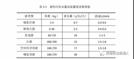 猪的饮水量