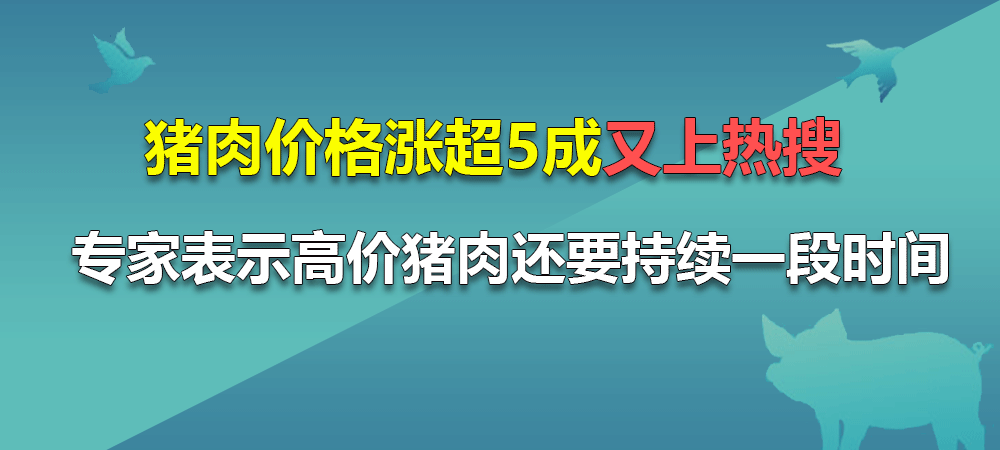 刚刚！猪肉价格涨超5成又上热搜！专家表示高价猪肉还要持续一段时间！