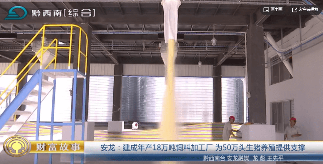 安龙：建成年产18万吨饲料加工厂 为50万头生猪养殖提供支撑