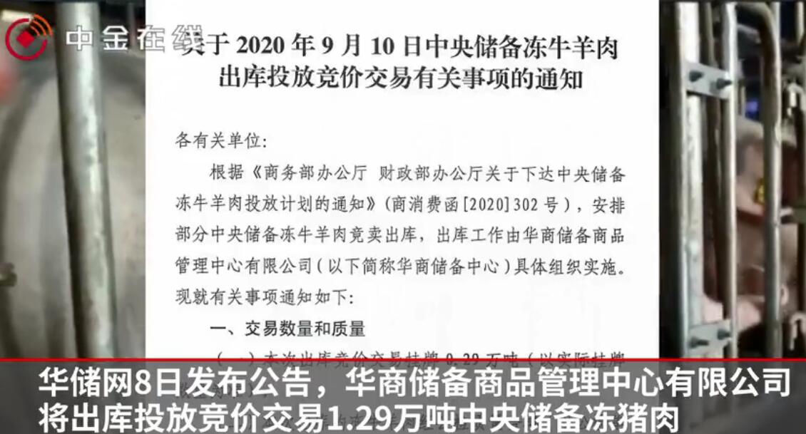 又来1.29万吨储备冻猪肉！年内累计投放将超55万吨