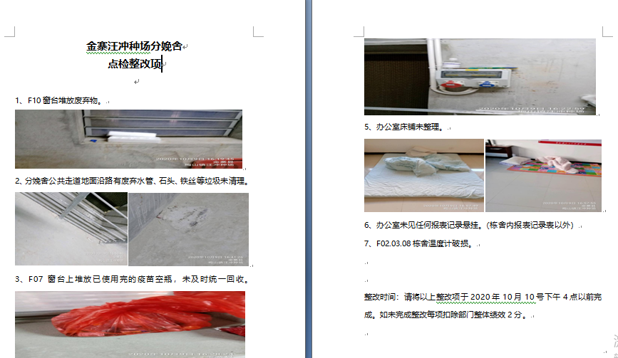 图|分娩舍点检记录