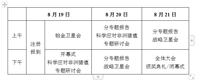 日程安排