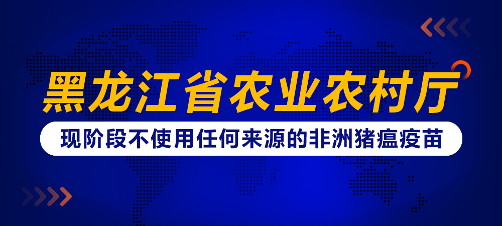 黑龙江省农业农村厅：现阶段不使用任何来源的非洲猪瘟疫苗