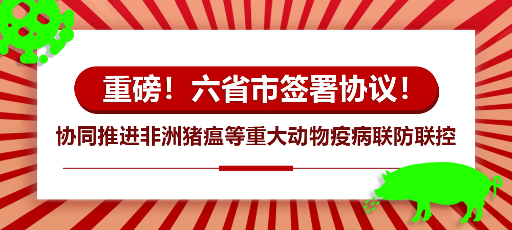 重磅！六省市签署协议！协同推进非洲猪瘟等重大动物疫病联防联控