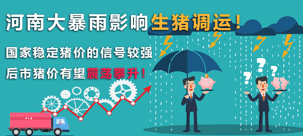 河南大暴雨影响生猪调运！国家稳定猪价的信号较强，后市猪价有望震荡攀升！