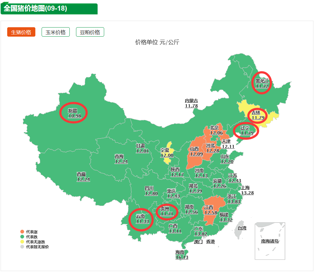 9月18日生猪价格：猪价跌幅收窄！收储，双节能否带动猪价上涨？