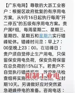 限制工业电