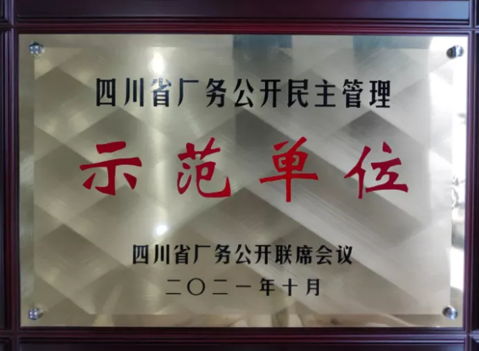 喜讯！铁骑力士荣获“四川省厂务公开民主管理工作示范单位”