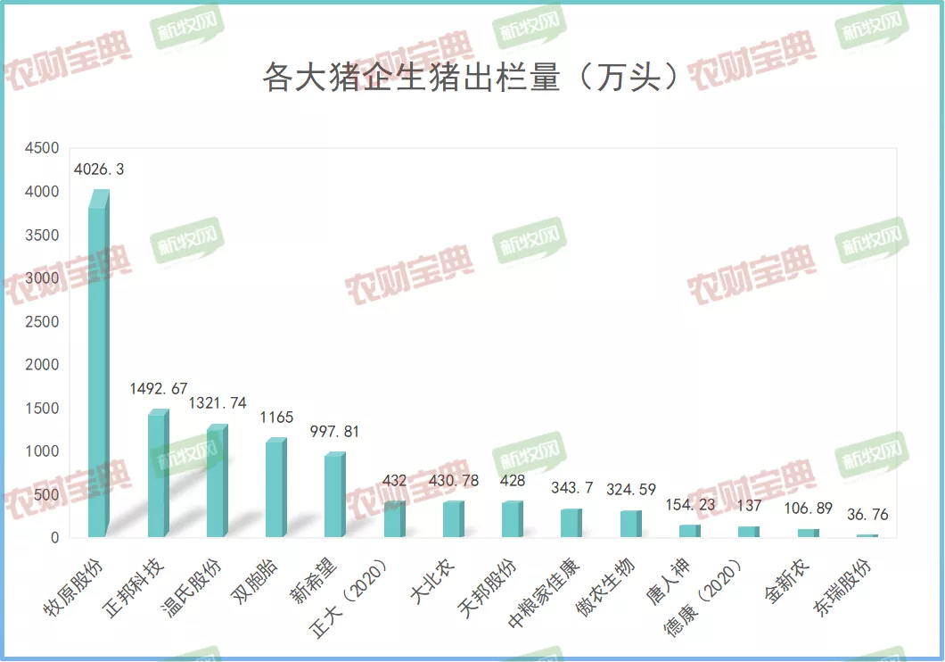 1.08亿头！12家巨头竟出栏全国六分之一的猪！牧原4年翻4倍！下一个弯道超车的会是谁？