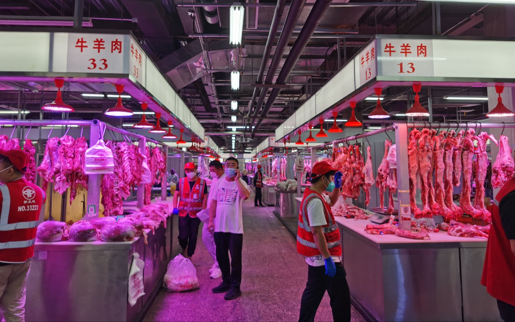 牛羊肉交易大厅改造升级后重新开放。新京报记者 陈琳 摄