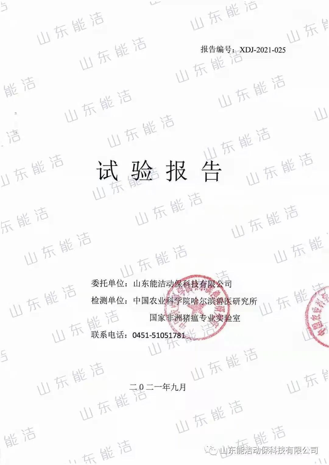 试验报告