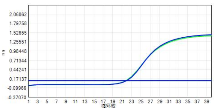 第二批粪拭子实时荧光RT-PCR曲线图