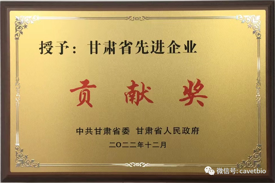 好消息！中农威特公司被甘肃省委、省政府授予“甘肃省先进企业贡献奖”