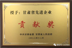 好消息！中农威特公司被甘肃省委、省政府授予“甘肃省先进企业贡献奖”