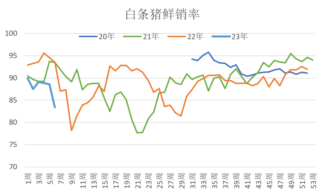 白条猪鲜销率