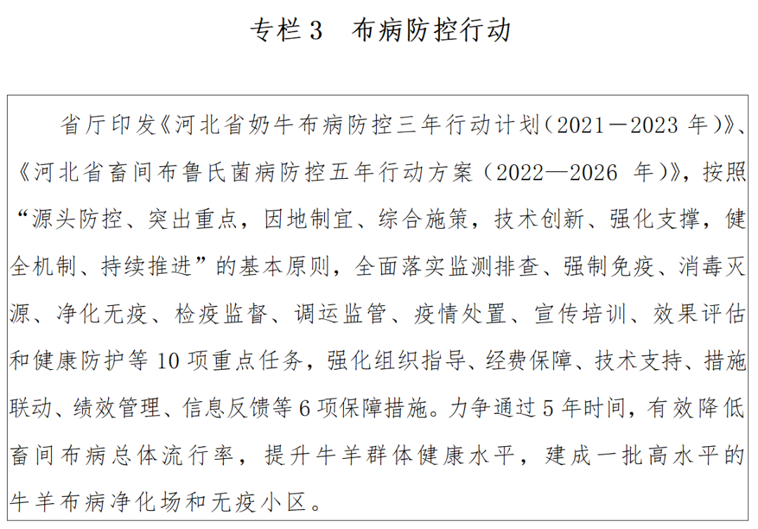 河北省印发《河北省畜间人兽共患病防治规划（2023—2030年）》