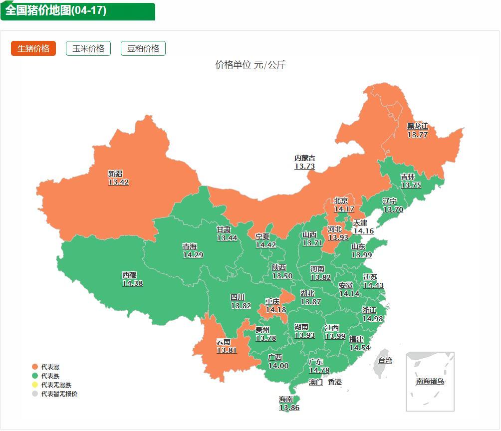 猪价地图