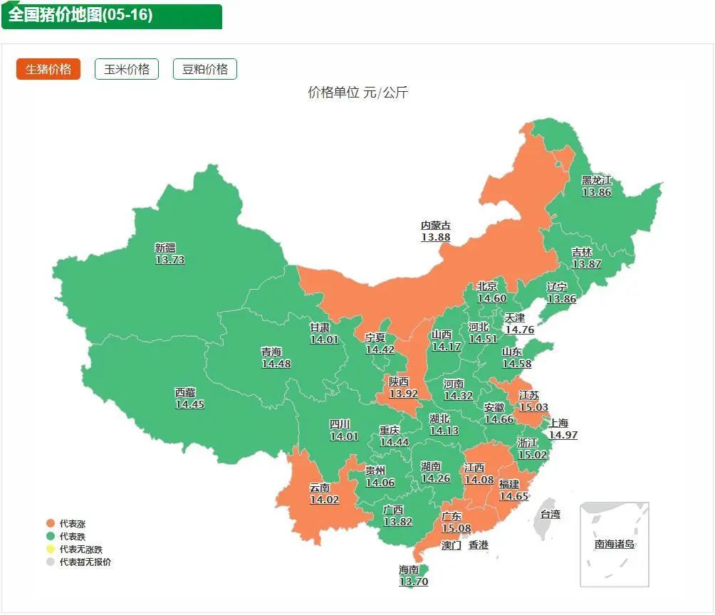 猪价地图