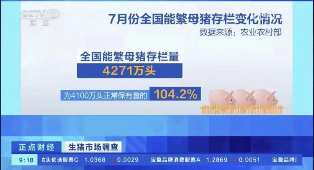 7月份能繁母猪存栏变化
