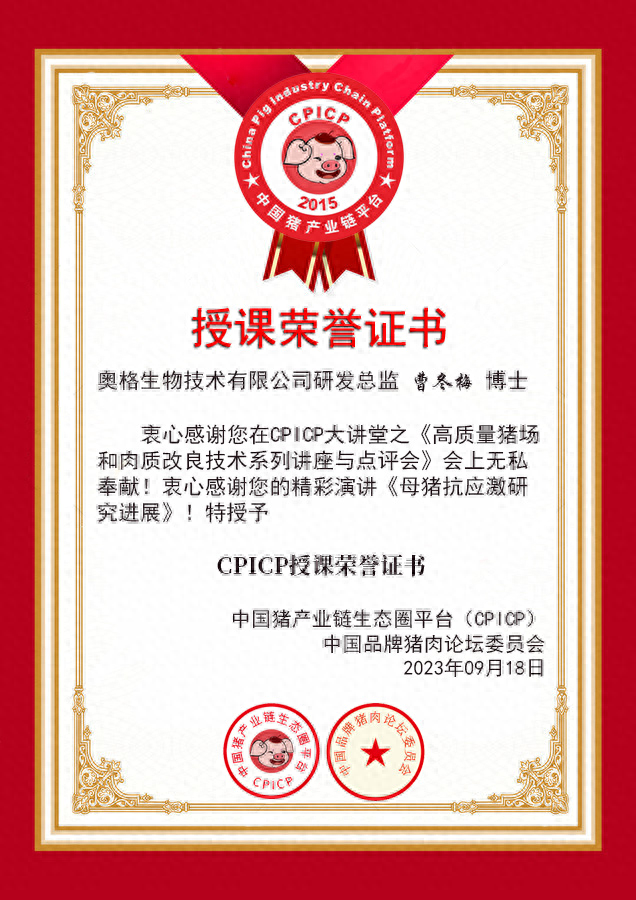 CPICP授课证书