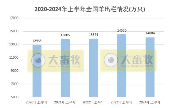 2020-2024年上半年全国畜牧业数据对比！