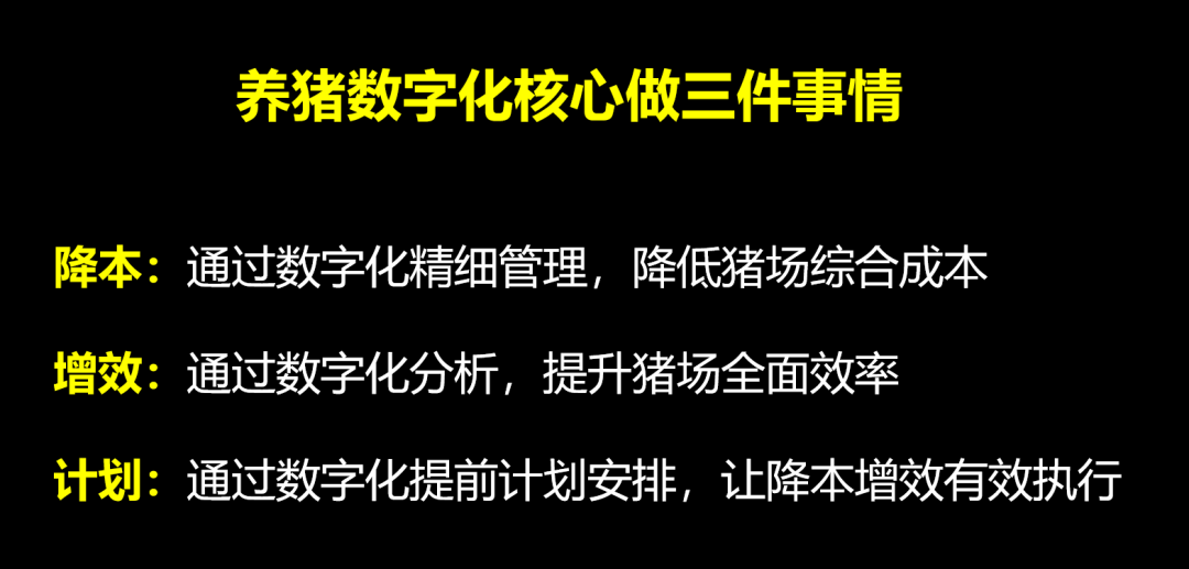 养猪数字化核心做三件事