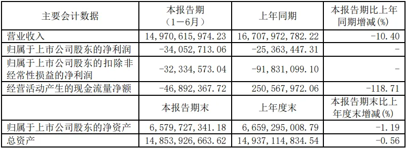 禾丰半年报