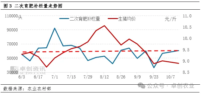 二次育肥补栏量走势