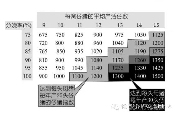 母猪分娩百分率与平均窝产值数之间的关系