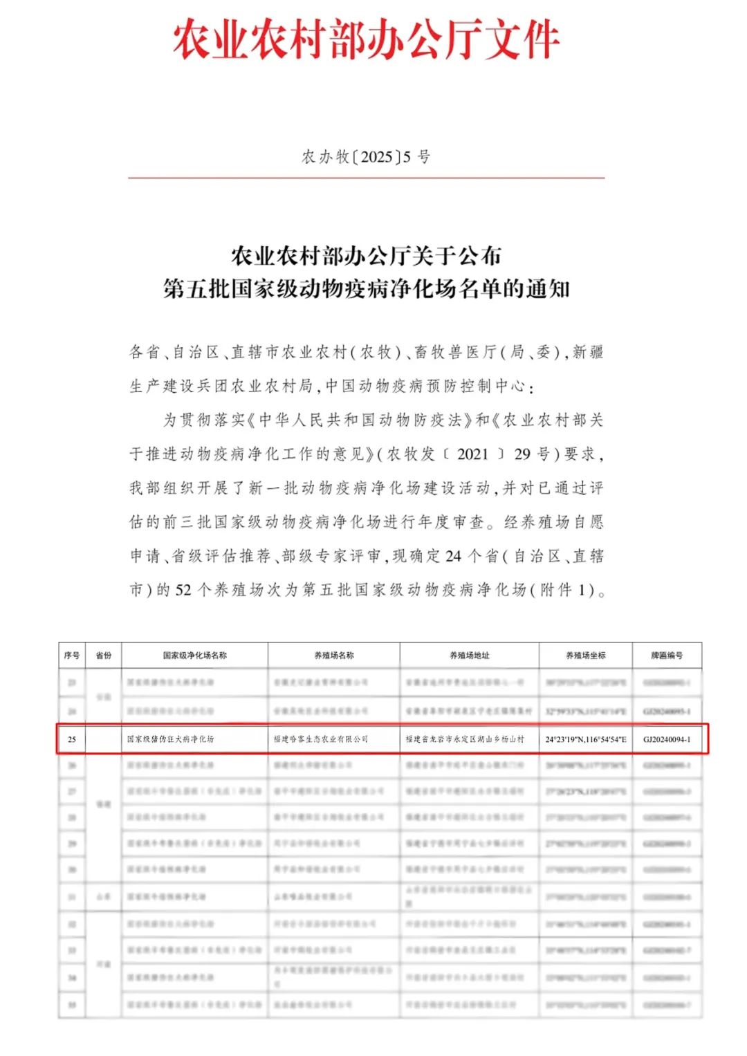 国家级猪伪狂犬病净化场