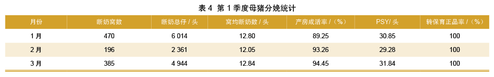母猪分娩统计
