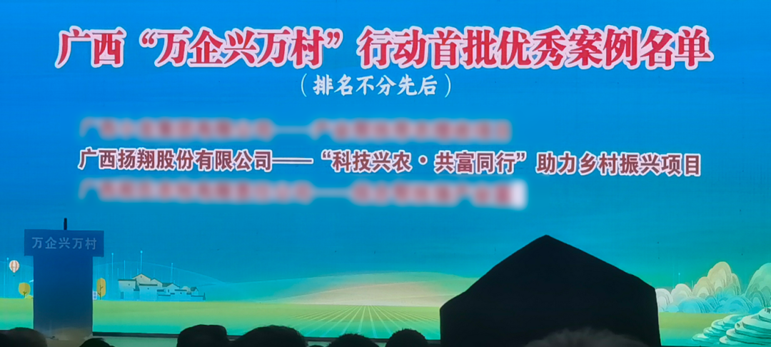 喜大普奔！扬翔入选广西“万企兴万村”行动首批优秀案例