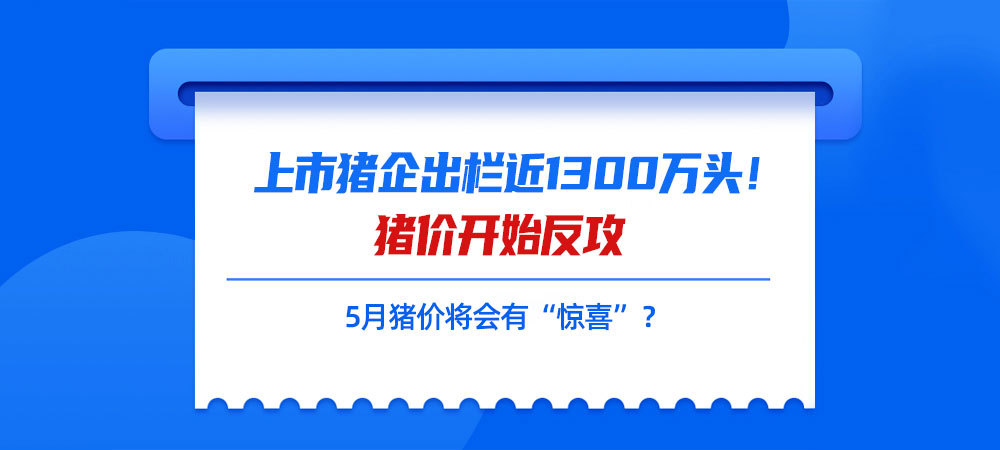 上市猪企出栏近1300万头！猪价开始反攻，5月猪价有“惊喜”？