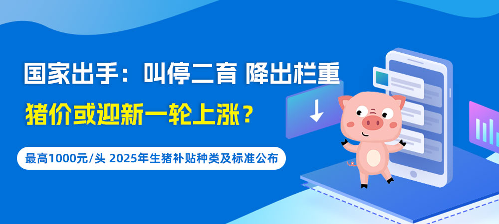 猪价或迎新一轮上涨！国家出手：叫停二育、降出栏重！最高1000元/头，2025年生猪补贴种类及标准公布！